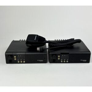 Motorola Radius GM300 Mobile Radios (2) w/ 1 HMN3596A Mic –Tested & Working EY24